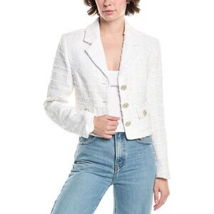 Endless Rose Womens Tweed Short Jacket, White